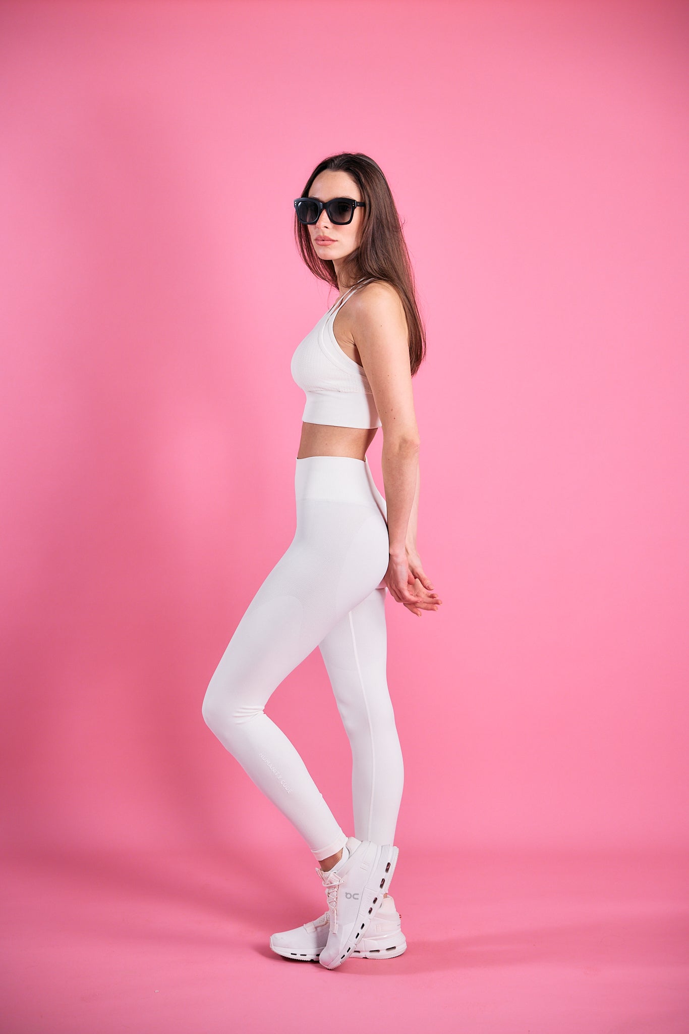 Seamless Sculpt Double Strap Bra Tank in vanilla