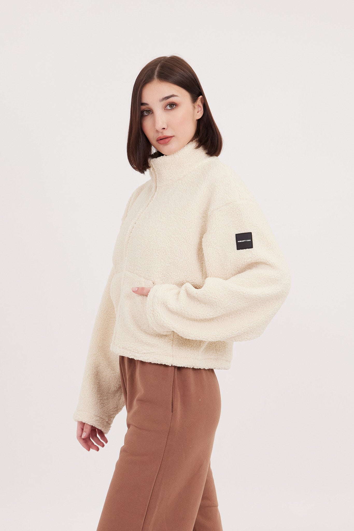 Foxy Fleece  Jacket in Ivory